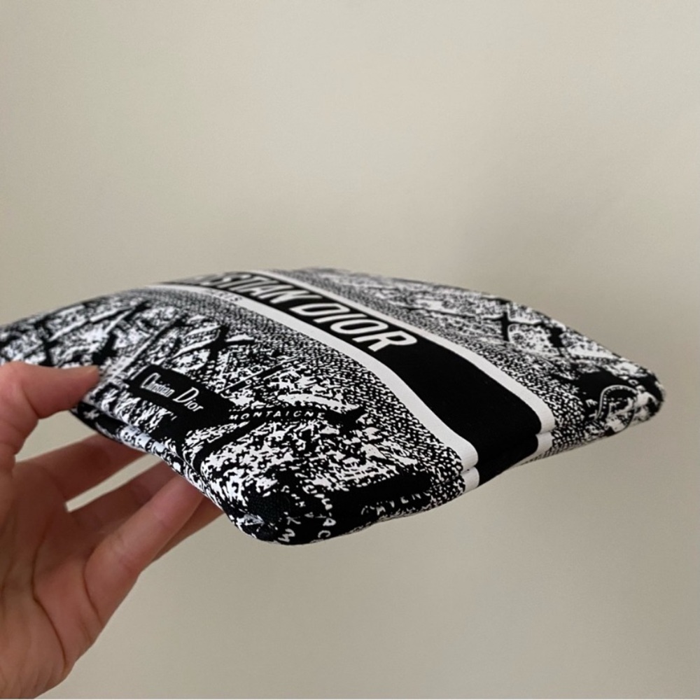 Brand New Christian Dior Black White Paris Map Print Cosmetic Bag Makeup Pouch - Picture 3 of 12